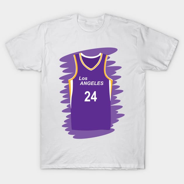 Los Angeles Sparks uniform number 24 T-Shirt by GiCapgraphics